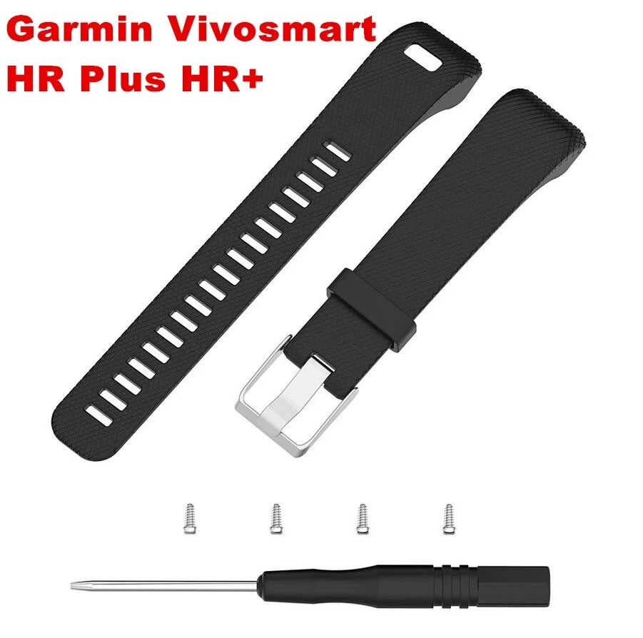 

BEST Wrist Strap for Garmin Vivosmart HR+ Plus Watchband With Tools Screw Sports Silicone Watch Band Strap Bracelet Wristband