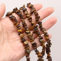 natural gravel stone beaded irregular tiger eye stones loose beaded for jewelry making diy necklace bracelet 5 8mm length 40cm