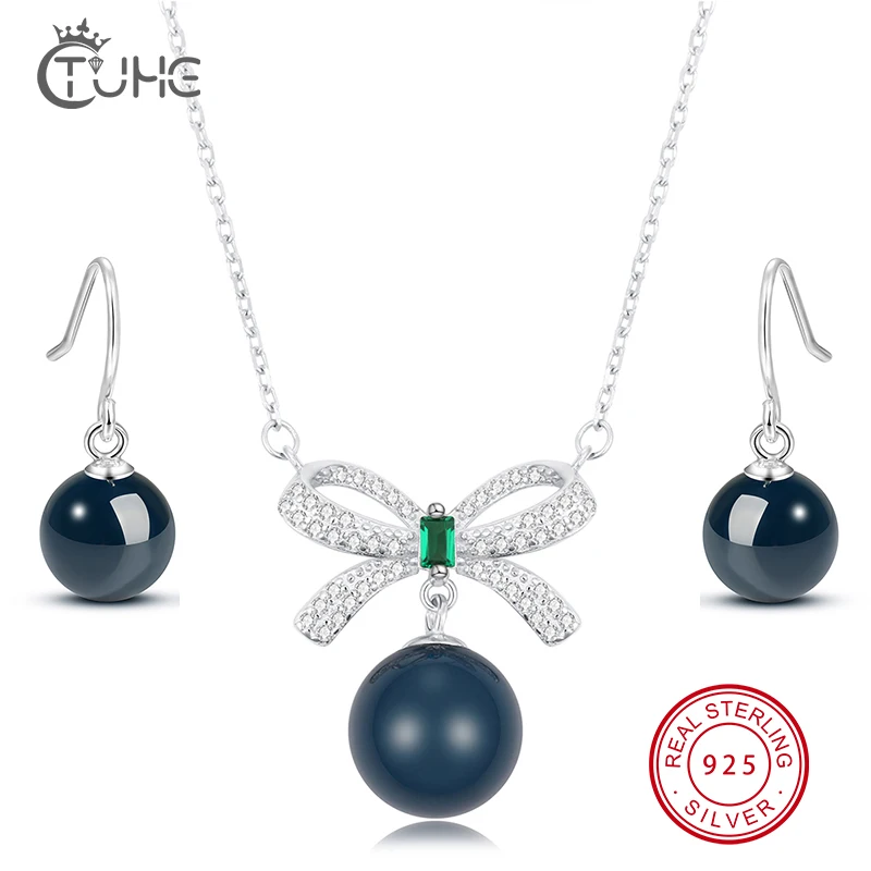 Изысканный круглый керамический набор украшений для женщин из настоящего