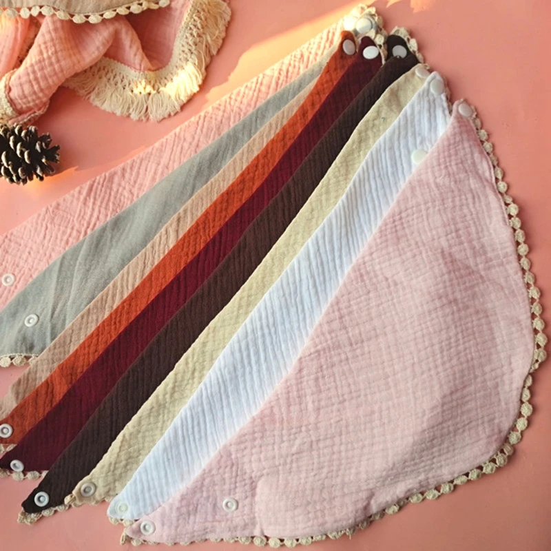 Baby Infants Feeding Bibs Soft Pure Cotton Bandana Saliva Towel Toddler Triangle Drool Scarf Newborn Burp Cloth Shower Gifts