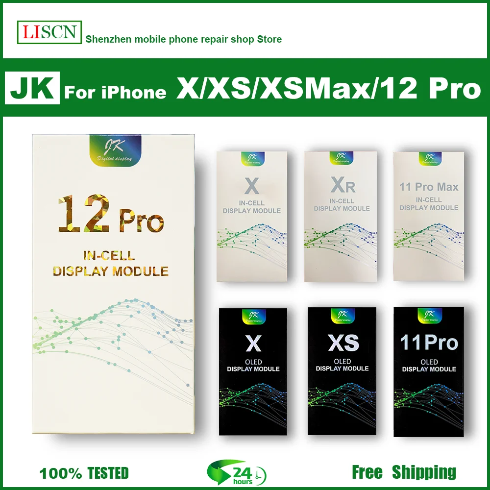 

ЖК-дисплей JK Incell для iPhone X XR Xs Max 11 12 12pro, сенсорный экран с дигитайзером в сборе, без битых пикселей, запасные части