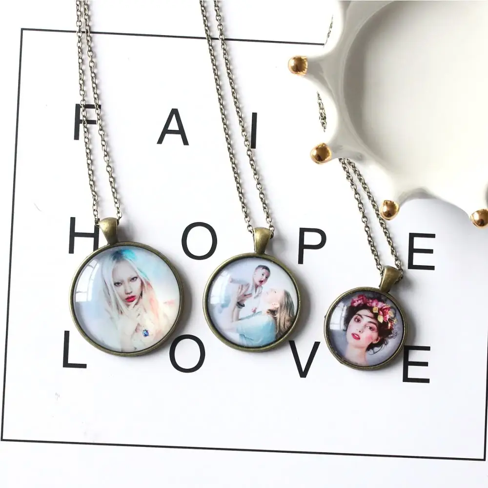 QiYue 3 вида женское ожерелье с круглой подвеской медным плакированным железом