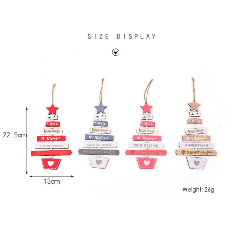 

Wooden Christmas Tree Hanging Ornaments Sign Christmas Decoration for Home Pendant Wood Hangtag Navidad Xmas New Year 2021