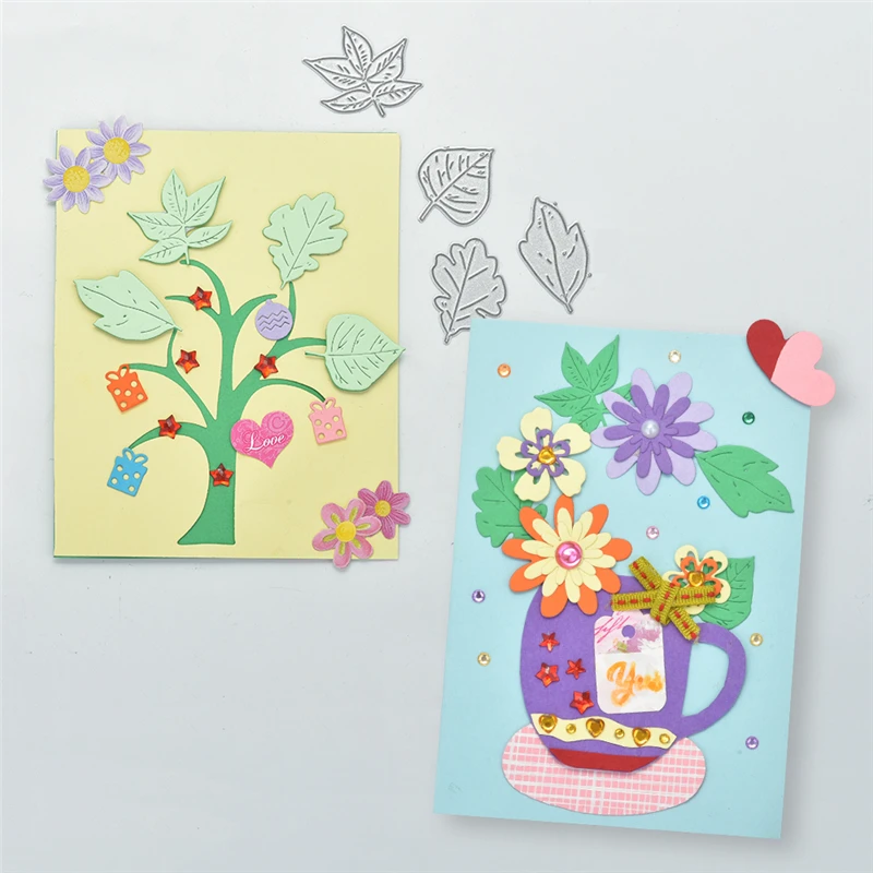 

YaMinSanNiO Planting Leaves Frame Metal Cutting Dies Scrapbooking New 2019 Craft Dies Embossing Stencil Card Making Decoration