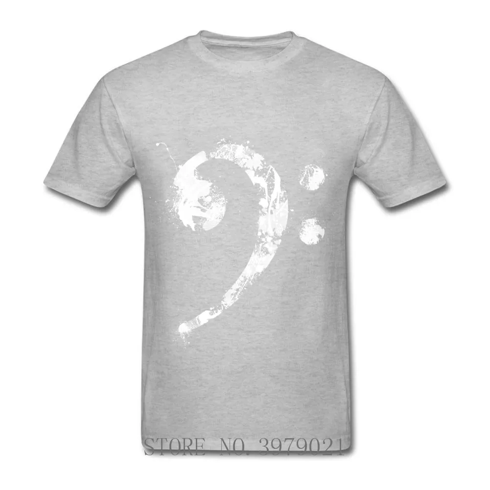 Мужские футболки с изображением баса скрипичного ключа одежда короткими