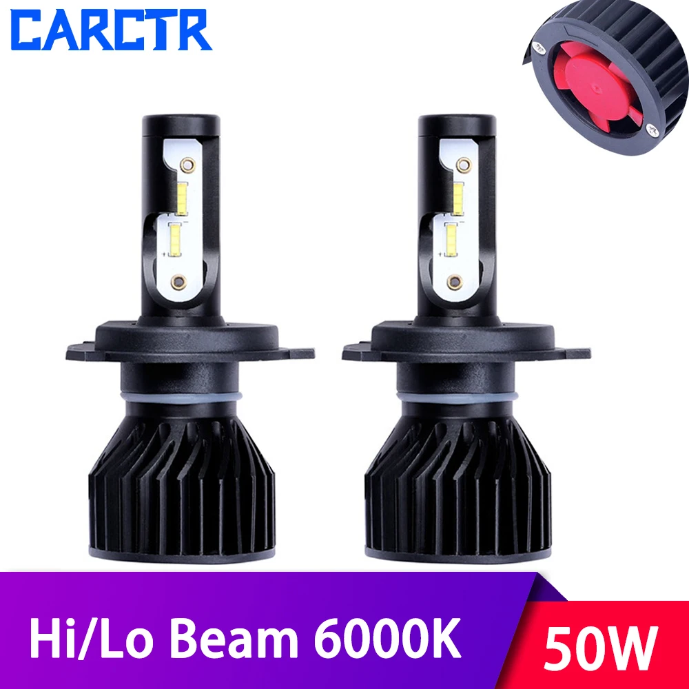 CARCTR светодиодный светильник на голову автомобильные лампы H7 9005 9006 IP68 ZES лучи 12V 24V