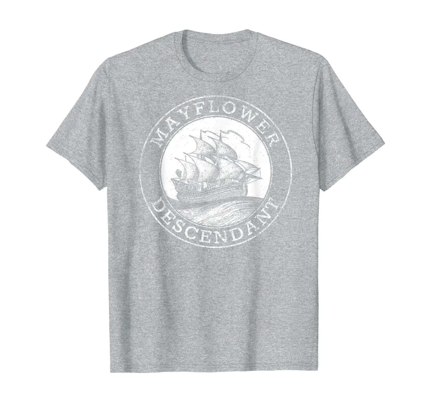 Mayflower Descendant 1620 Vintage Illustration T-Shirt