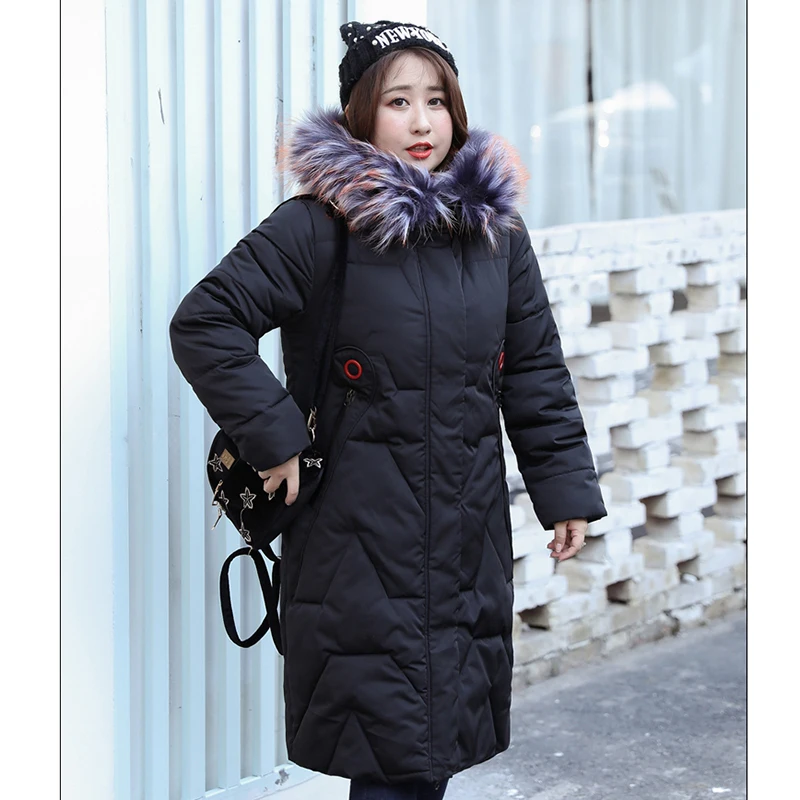 Женские парки больших размеров зима-весна 2019 толстые куртки с капюшоном и