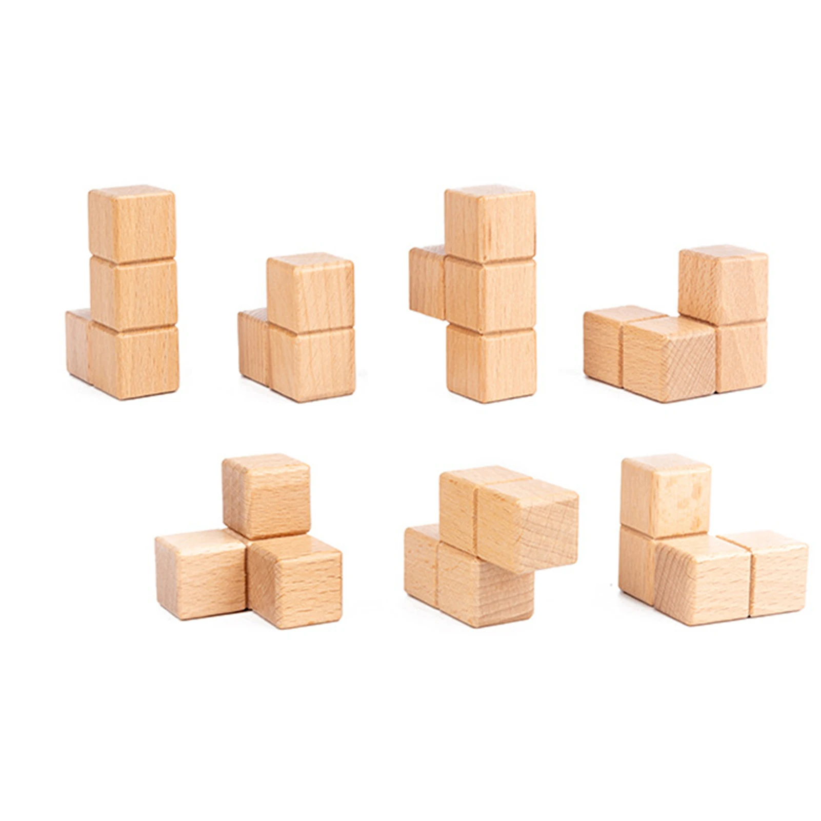 

3D Logical Thinking Wood Building Blocks Stacking Game Creative Interactive Practical Attractive Multifunctional Educational Toy