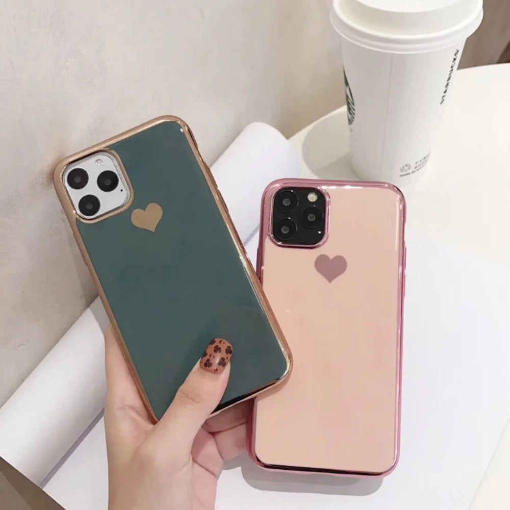 Роскошный чехол с гальваническим покрытием для телефона Apple iPhone 11 Pro X XS Max XR 6 6S 7 8