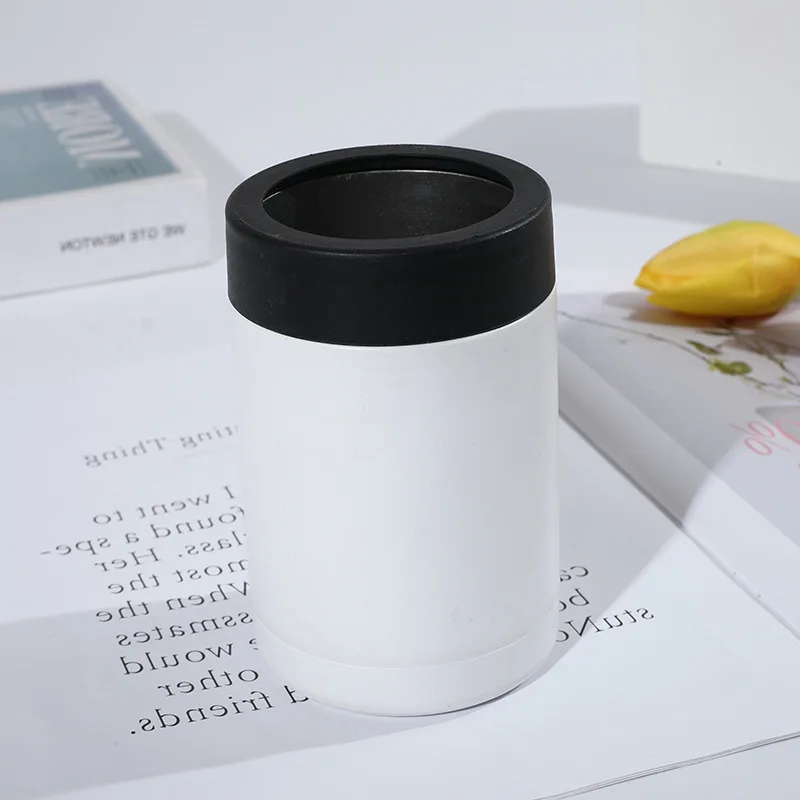 

12oz Wholesale DIY Sublimation Cola Can Insulated Stainless Steel Tumbler Beer Mugs Flat Bottom For Travel Car Jar Water Tumbler