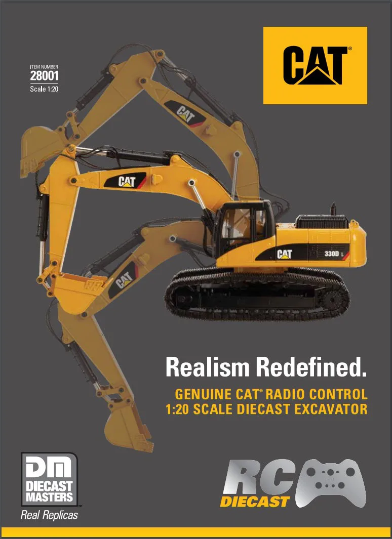 Новый DM 1/20 кошка 330DL радио Управление литой экскаватор RealWORK | Игрушки и хобби