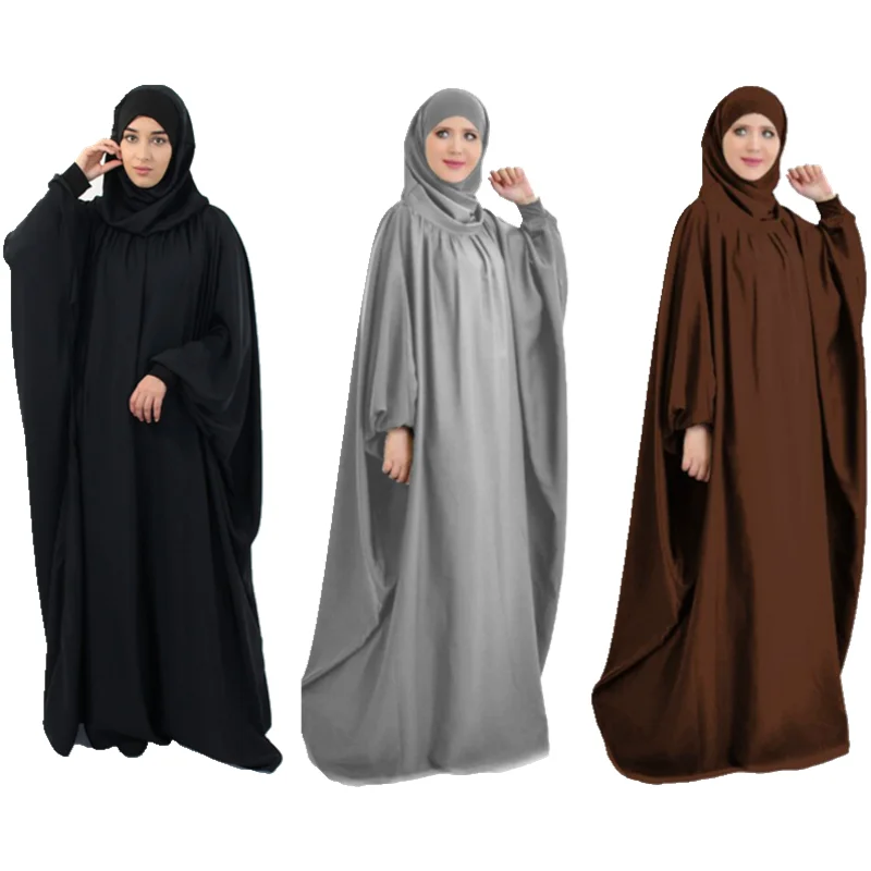 ИД мусульманский женский хиджаб с капюшоном, молитвенная одежда, джилбаб, абайя, полное покрытие, Рамадан, длинное химарское платье, абайя, м...