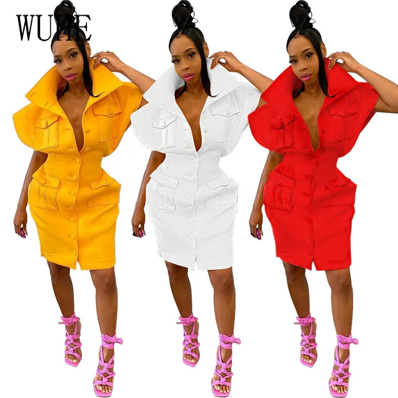 

Женское платье-рубашка на пуговицах, с коротким рукавом