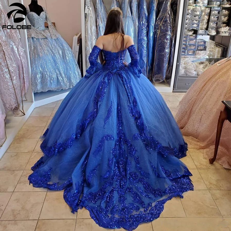 Royal Blue Princess Quinceanera Dresses 2020 Lace Applique Sweetheart Lace-up Corset Back Sweet 16 Prom Dress | Свадьбы и торжества