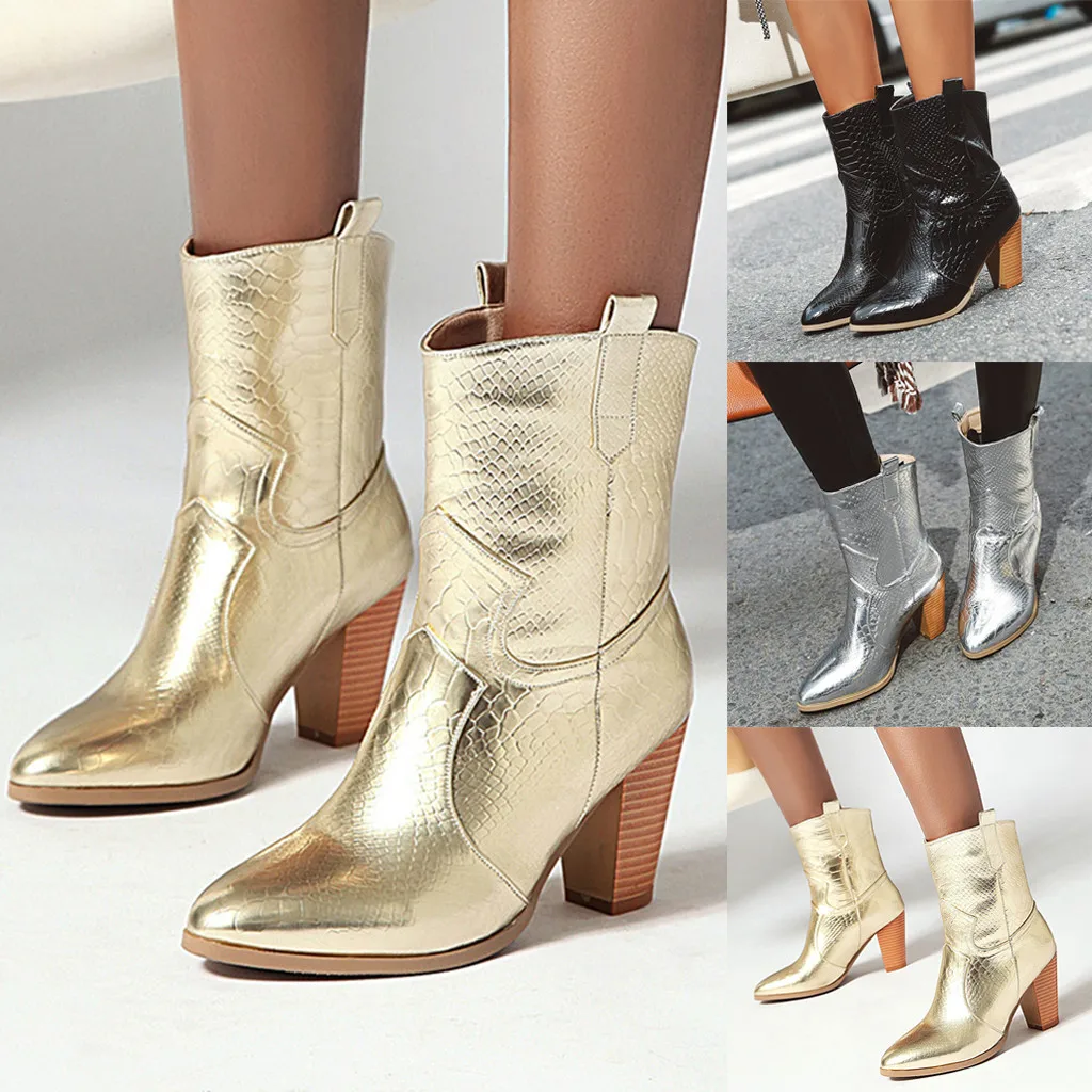 2020 г. Весенне Зимние новые модные однотонные ботинки без шнуровки с круглым