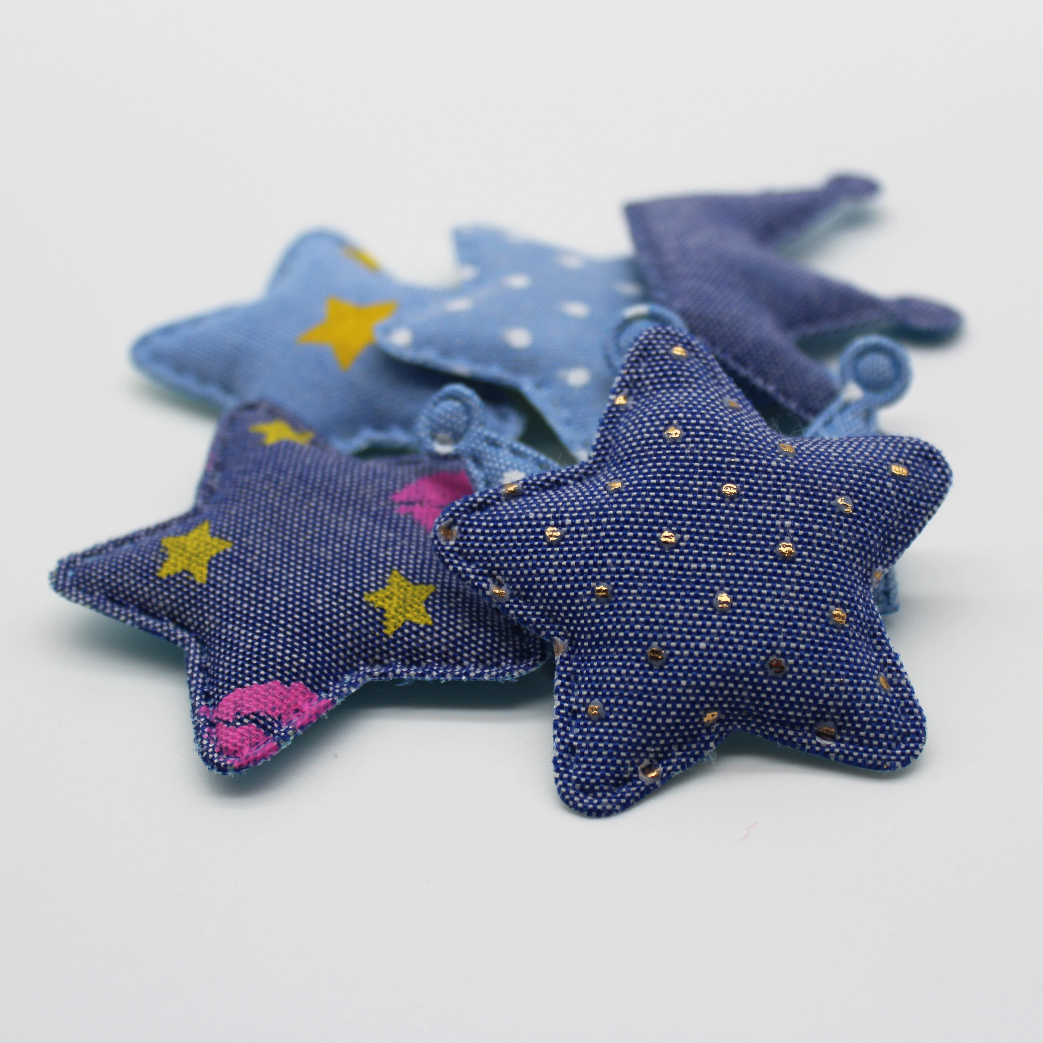 40mm 48mm Denim star Crown Heart Rabbit Patch Padded Applique for Decoration Clothing DIY Baby Garment Accessorie Headwear | Украшения и
