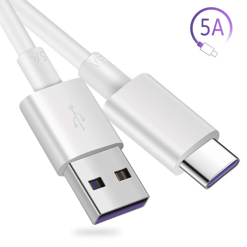 Кабель USB Type C 5A для быстрой зарядки Huawei Mate 20 Pro Mate20 X Nova 5 Honor 10 9 P10|Кабели мобильных