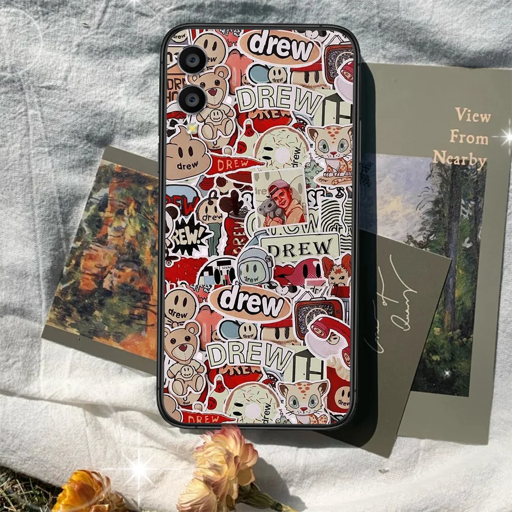 

drew Justin Bieber Emoticons Phone Case Cover Hull For HUAWEI honor 7a 8 8s 8a 8x 9 9x 10 20 i Lite Pro black Shell Soft Funda