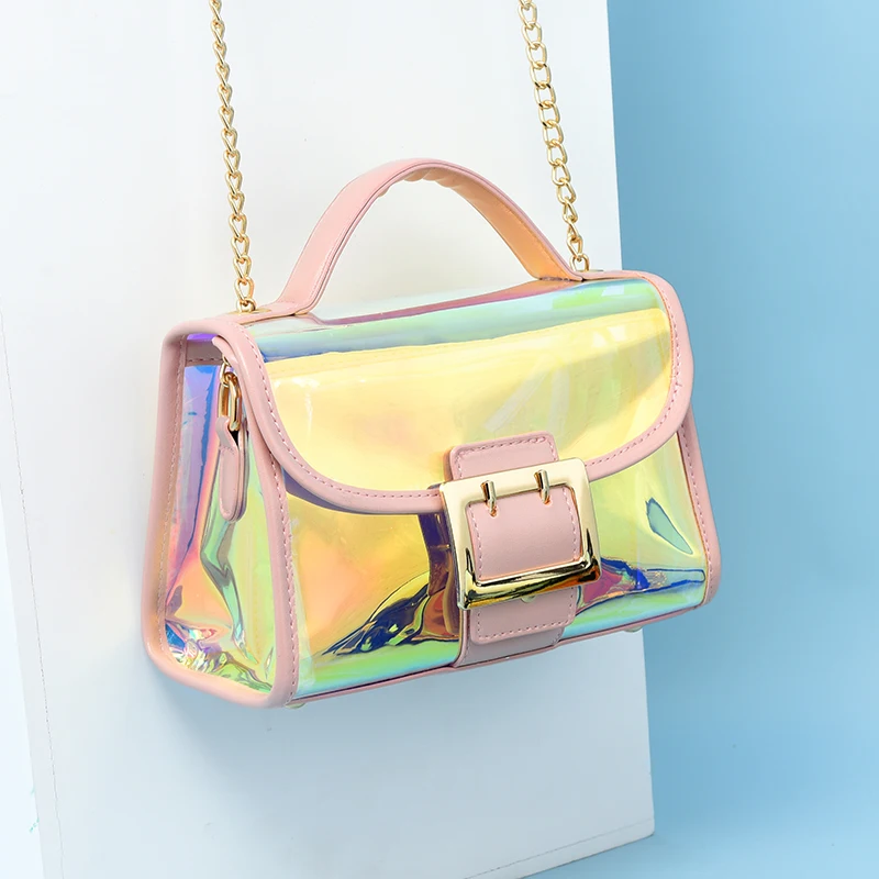 2019 новая сумка через плечо лазерная прозрачная Модный корейский рюкзак