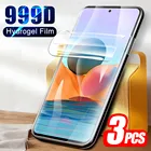 Гидрогелевая пленка для Xiaomi Redmi Note 10 Pro 10s Redme Not 9 s 9 s 9T 8T 8 A C 8A 9A 9C 7 7A, изогнутая Защитная пленка для экрана, не стекло, 3 шт.