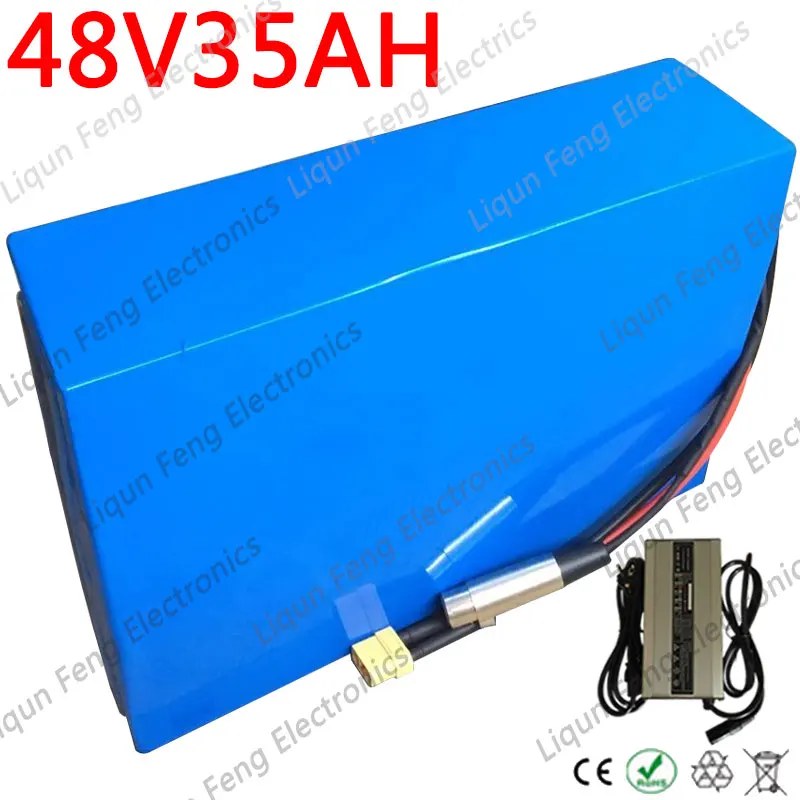 48V 1000W 2000W скутер Батарея 48V 20Ah 25Ah 30Ah 35Ah 40Ah литиевая батарея электрического велосипеда с 50A БМС+ 54,6 V зарядки беспошлинно