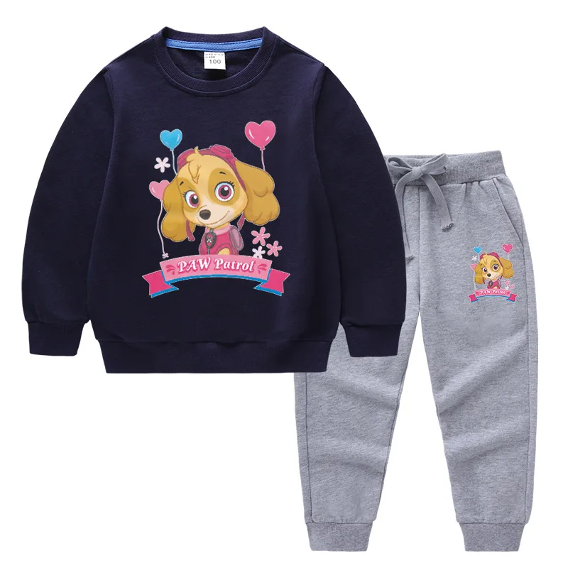 Детский весенний комплект из футболки с длинным рукавом и брюк Щенячий патруль |