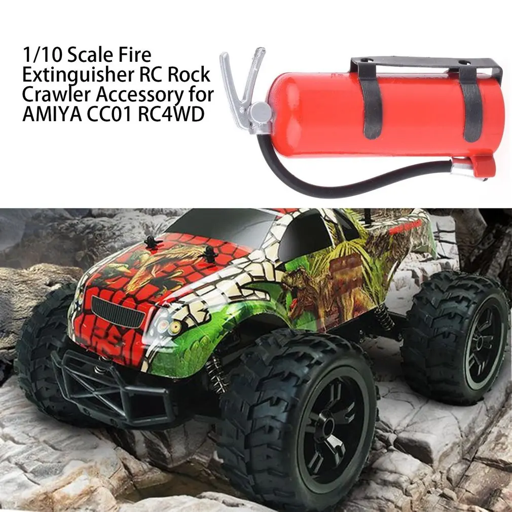 

2018 Mini Fire Extinguisher Simulation RC Rock Crawler Accessory for Axial AMIYA CC01 RC4WD Climbing Cars Fire Extinguisher Toy
