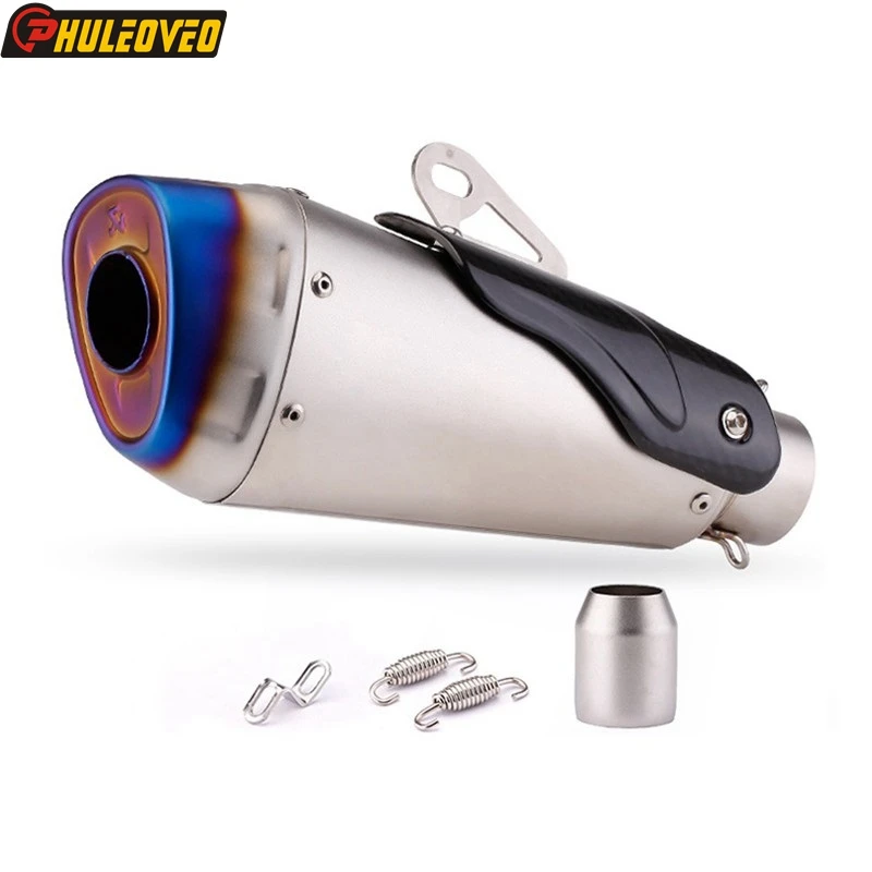 

ID:51 мм L:315 мм универсальный глушитель выхлопной трубы мотоцикла выхлопная труба для FZ1 Z800 Z900 ZX6R ZX10 CBR1000 CBR650R GSXR1000 углеродная крышка