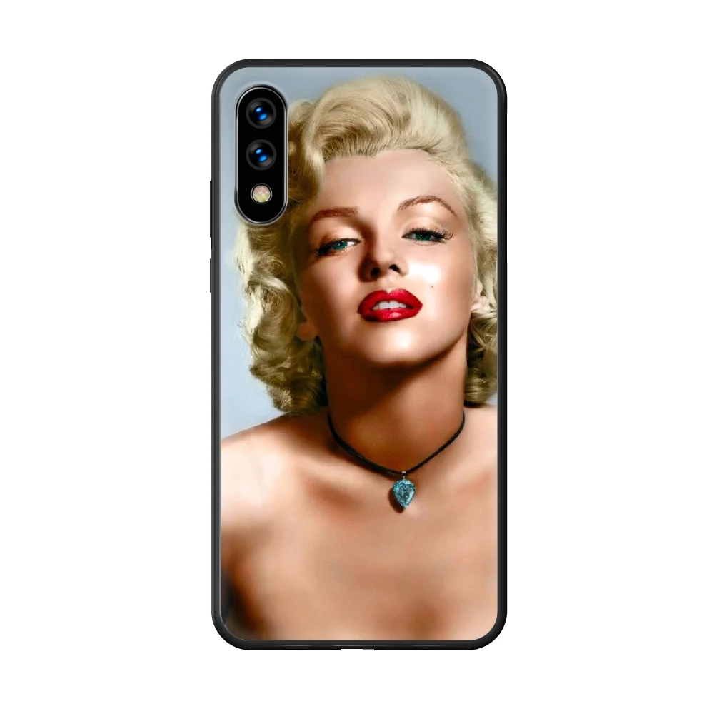 

Sexy Marilyn Monroe Phone Case hull For huawei honor 7 8 9 10 20 A S X Lite Pro black back pretty cell cover luxury funda