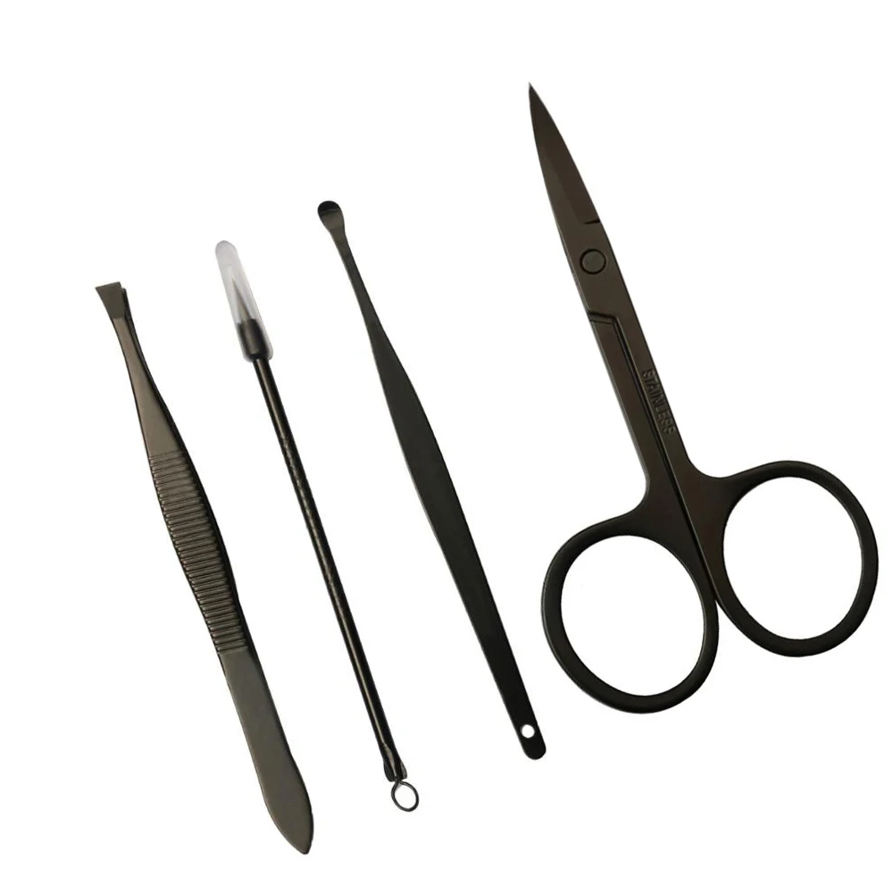 

GUIJHUI 16pcs/Set Nail Cutter Trimmer Clipper File With Folding PU Bag Stainless Steel Nail Art Tools Kit Manicure