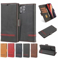 magnetic leather flip case for iphone 13 12 11 pro max x xs xr xsmax 6s 6 7 8 plus se2020 13pro cover stitching wallet case