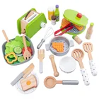 Детский игровой домик для кухни, игрушка, устройство для приготовления блинчиков, хлебопечка, салатная еда, кухонная утварь, комплект ролевых игр, игрушка для детей, подарки