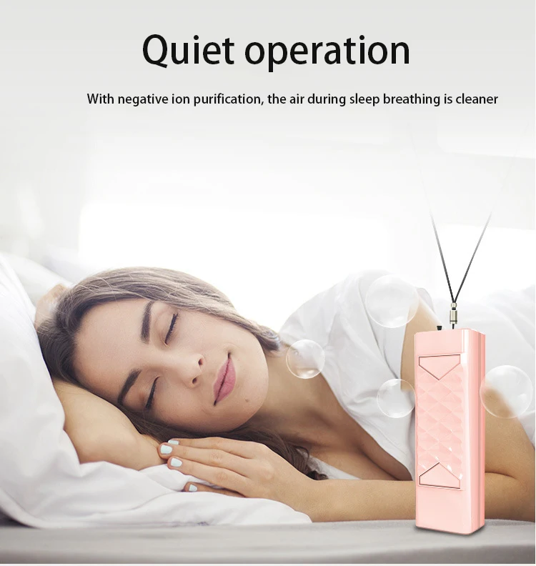 

2PCS USB Personal Air Purifier with Ultrasonic Mosquito Repellent Function Wearable Mini Negative Ion Air Freshener