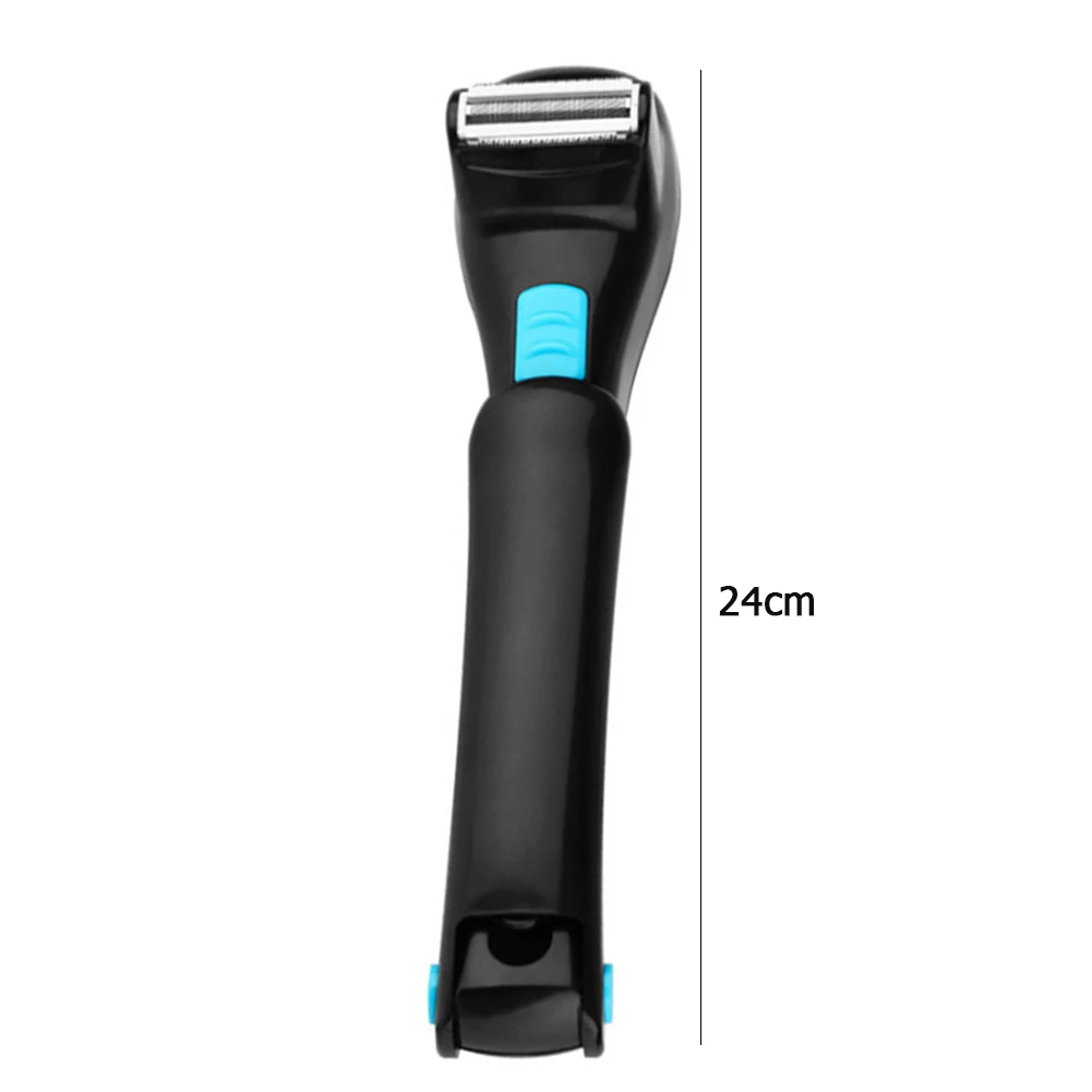 

Practical Long Handle Electric Back Hair Shaver Multi-functional Durable Battery Powered Foldable Body Hair Trimmer