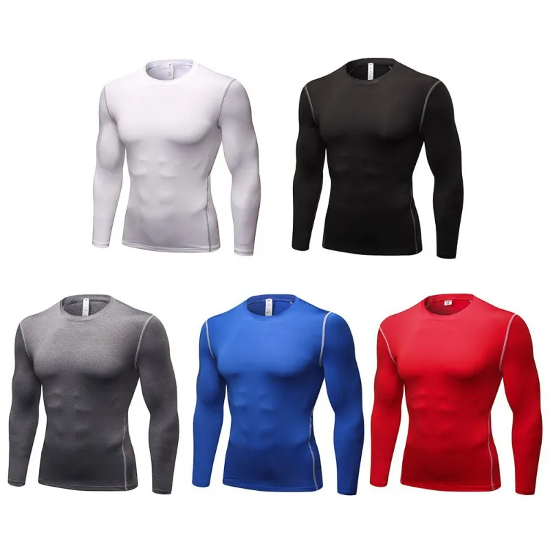 

Men Running Tight Short T-shirt compression t shirt Male Gym Fitness Bodybuilding Quick-drying Breathable jogging Tees Tops