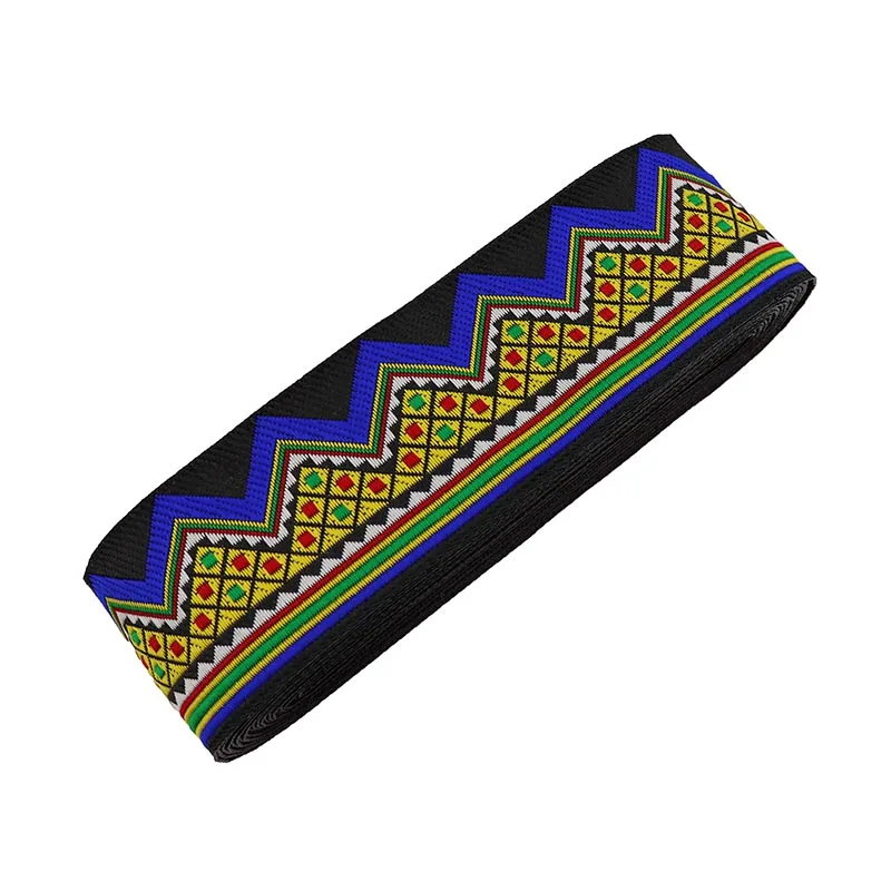 7 метров 50 мм винтажные Этнические вышитые кружевные ленты с геометрическим