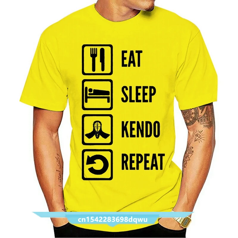 

Kendo Daily Routine Kendo For Kendo Lovers T-Shirt Round Collar Letter Men's T-Shirt 2021 Gents Cotton Fitted Top Quality