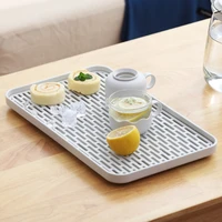 high quality tea tray coffee wood plastic white water storage trays serving tray tea table plateau de service teaware dg50cp
