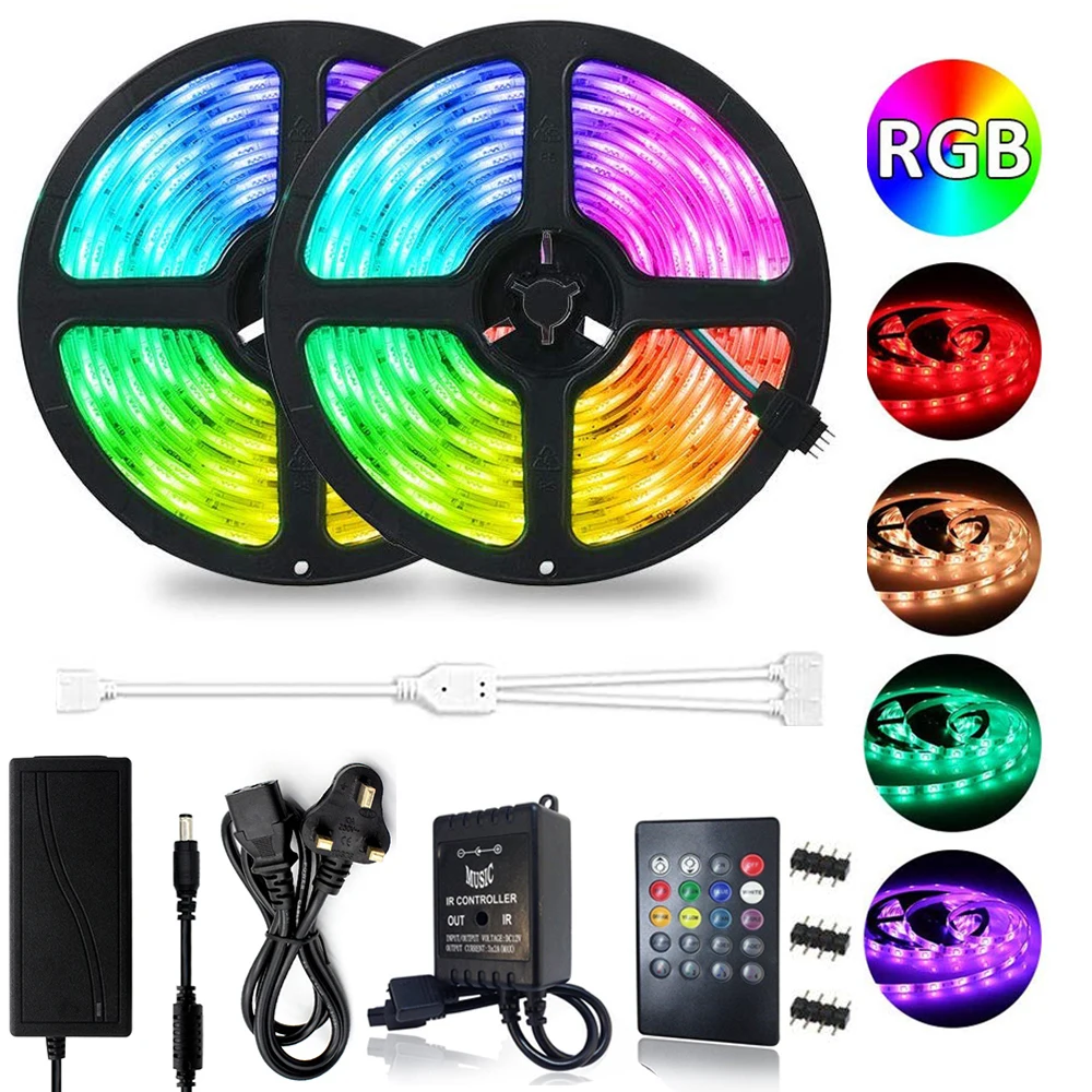 10 м 5 RGB Светодиодная лента музыкальная синхронизация звука 300 светодиодов