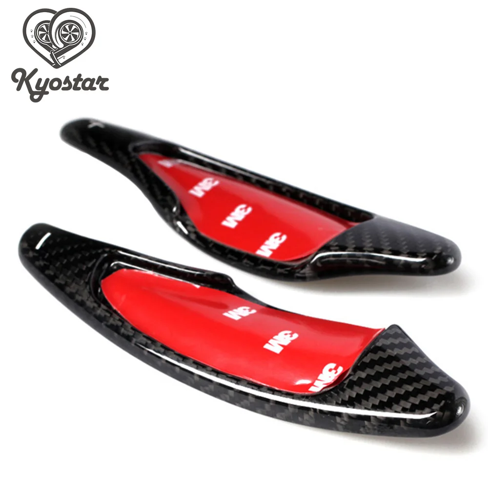 Настоящее углеродное волокно рулевое колесо сдвиг весло для Chevrolet Corvette C7|Рулевые