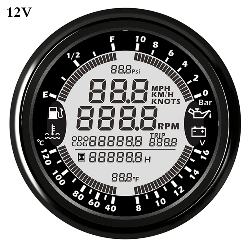 Автомобильный лодочный GPS Спидометр 85 мм одометр для грузовика лодки цифровой