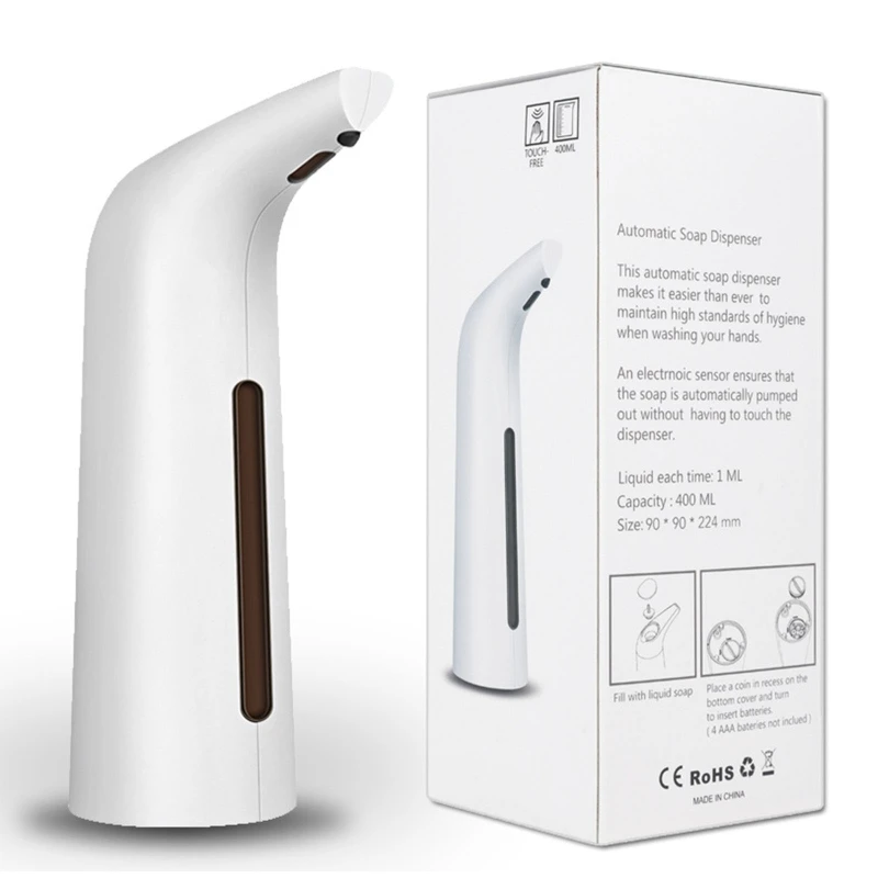 

400ml Intelligent Automatic Induction Soap Dispenser Smart Infrared Sensor Touchless Liquid Soap Dispensers for Kitchen