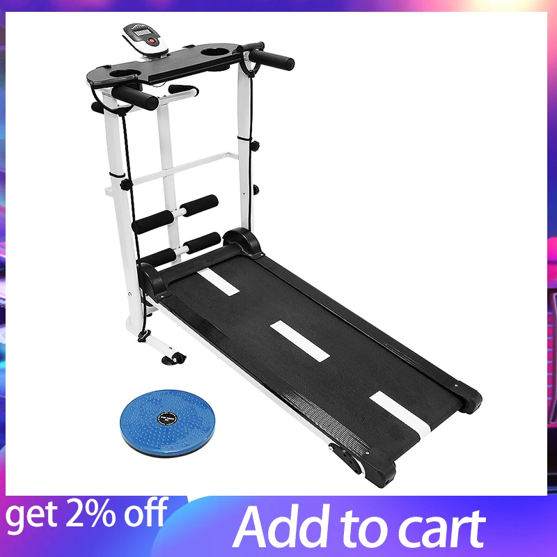 

Multifunctional Running Treadmills Indoor Exercise Equipment Gym Folding House Fitness Mini Fitness Slim Mini Walking HWC