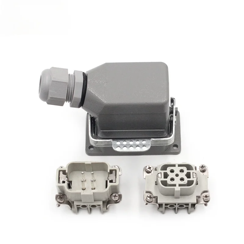 

Rectangular Aviation Plug HDC-HE-004 Opening Installation with Dust Cover, Side Out/ejection Industrial Heavy-duty Connector