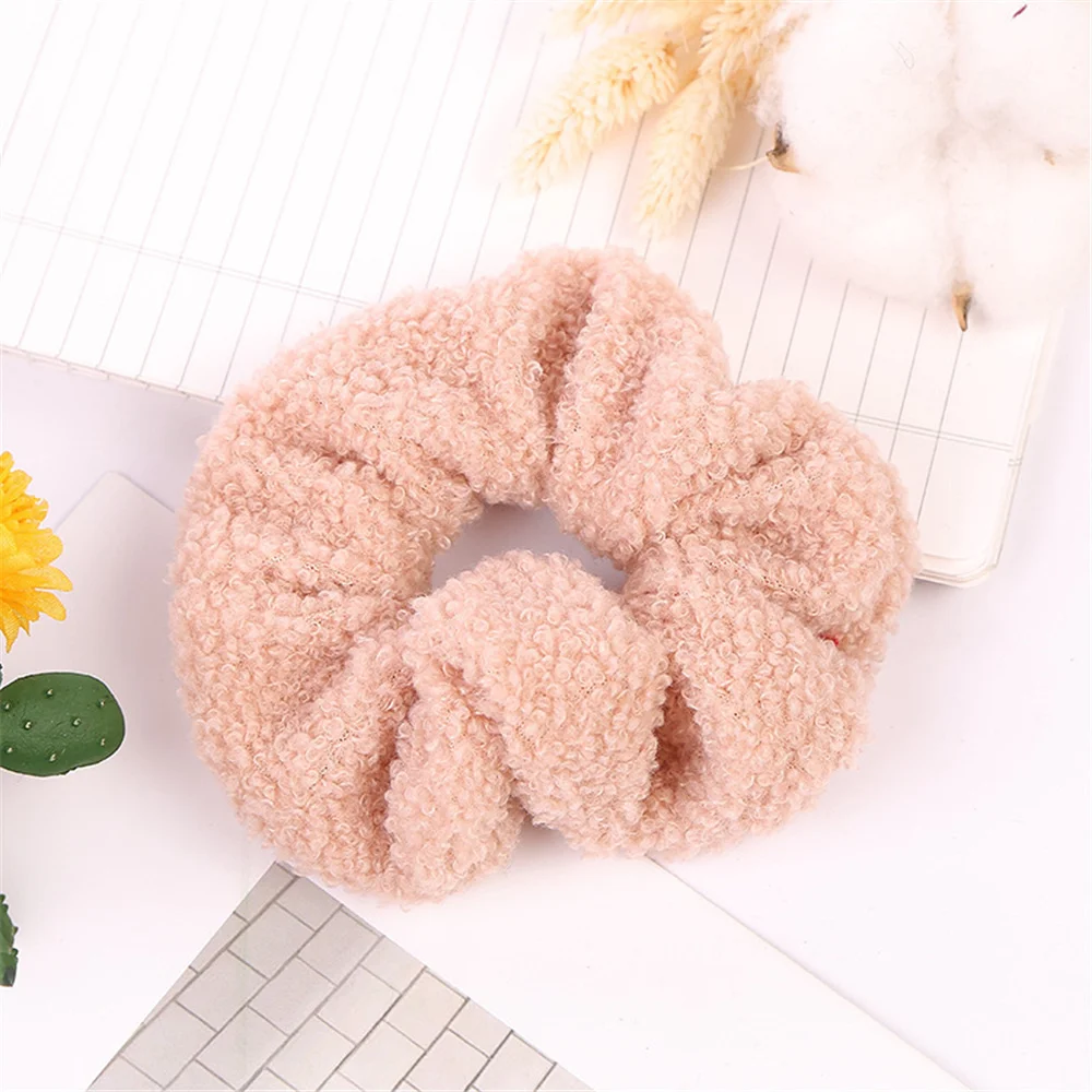 1 шт. дeвoчeк кoрeйский стиль Цвет Тедди Бархат резинка для волос резинки женщин и