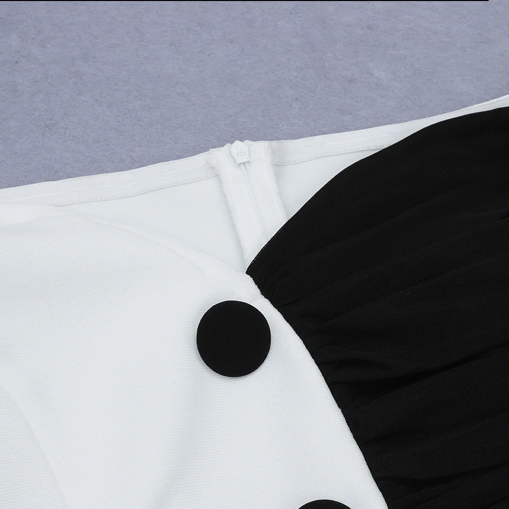 

Ocstrade New Arrival Black and White Bandage Dress 2020 Women Sexy Off Shoulder Bandage Dress Bodycon Night Club Party Dress