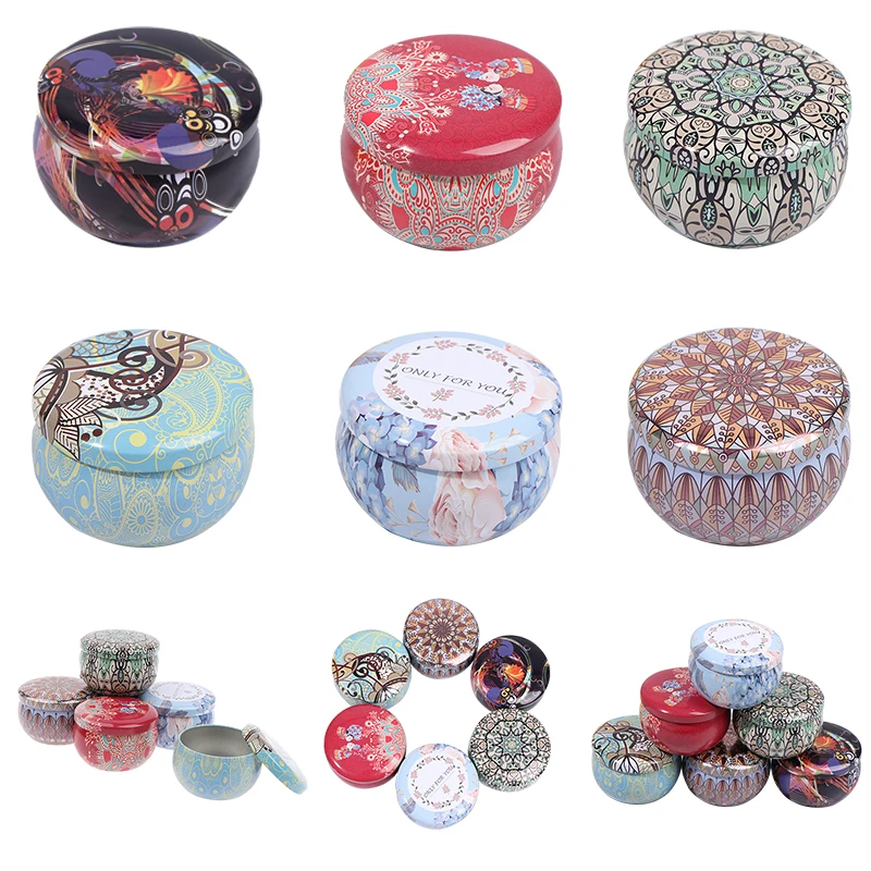 DIY жестяной держатель для свечей банок Европейский Винтажный цветочный принт