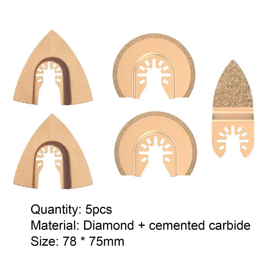 

5Pcs/Set Professional Saw Blades Open Type Multi-function Carbide Anti-corrosion Oscillating Saw Blades for Woodworking