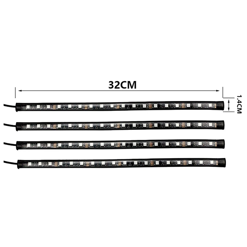 CARCTR 7 цветов светодиодный осветительные полосы звуковых Управление зеленого и